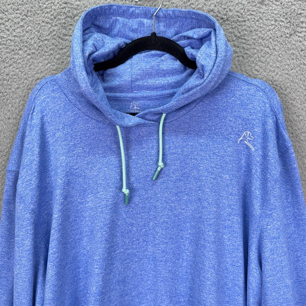Rhoback Hoodie Mens 3XL Blue Hesi Pullover Performance Basic Golf Stretch Preppy